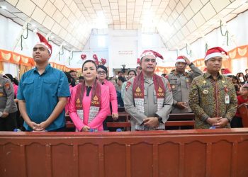 Kapolda Sumut Rayakan Natal Bersama Korban Bencana di Parbotihan, Harapan Dihadirkan Ditengah Luka