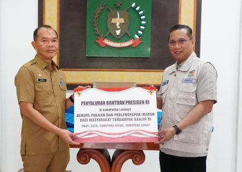 Pemkab Langkat Salurkan Bantuan Presiden untuk Korban Banjir Langkat