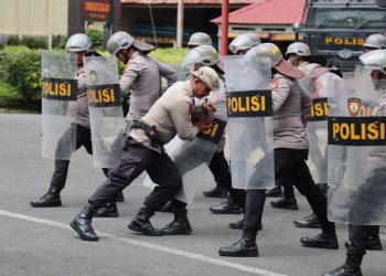 120 Personel Ikuti Latihan Dalmas, Polres Pasaman Barat Siap Hadapi Situasi Massa