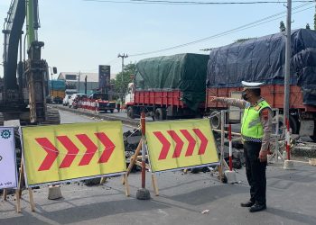Pastikan Pengerjaan Jalan Pantura Tidak Menimbulkan Kemacetan, Satlantas Polres Pemalang Rutin Gelar Patroli