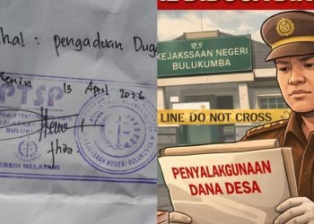 Dugaan Penyalahgunaan Dana Desa Bulolohe 2025 Dilaporkan ke Kejaksaan Bulukumba, Kerugian Diduga Capai Ratusan Juta