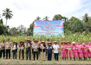 Sekda Madina Panen Raya Jagung Serentak dan Launching 4 SPPG Polres
