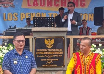 Gotong Royong Menjadi Mesin Ekonomi Baru, Bupati Nias Selatan Resmikan Los Pekan Idanotae