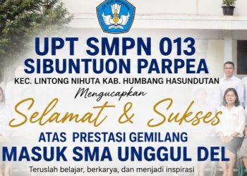 10 Siswa SMPN 013 Sibuntuon Parpea Lintongnihuta ‘Rebut’ Kursi SMA Unggulan
