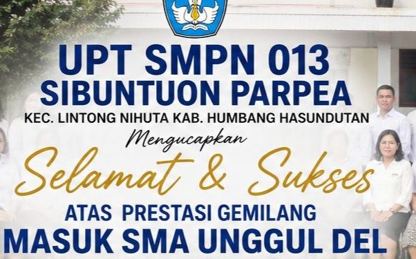 10 Siswa SMPN 013 Sibuntuon Parpea Lintongnihuta ‘Rebut’ Kursi SMA Unggulan