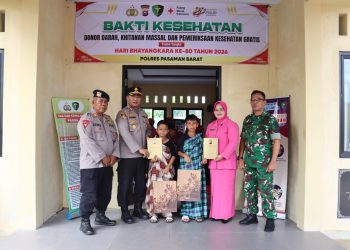 Aksi Kemanusiaan Polres Pasaman Barat: 55 Kantong Darah, 30 Anak Khitan Massal, 127 Warga Terlayani