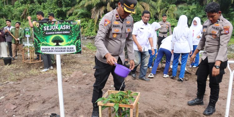 Dukung Pelestarian Lingkungan, Polres Pasaman Barat Tanam 1.000 Pohon Sejak Awal Tahun
