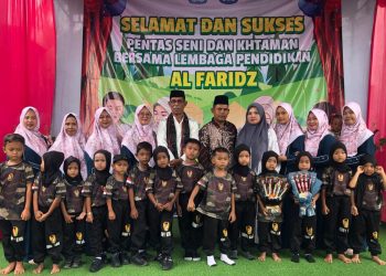 Pagelaran Seni dan Khataman Al-Qur’an Yayasan Alfaridz Semarakkan Muharram, Ketua DPD AMPI Langkat Santuni Anak Yatim
