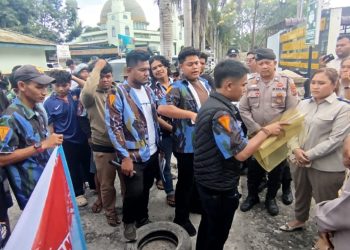 SAPMA IPK Labura Demo BPN Labuhanbatu, Pertanyakan Status Lahan dan Dugaan Penjualan Kavling PT JSS