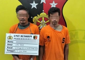 Polsek Kualuh Hulu Gerebek Lokasi Transaksi Sabu, Empat Pria Diamankan