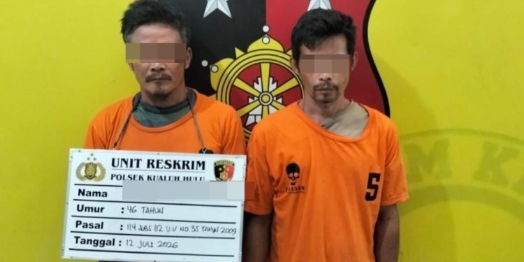 Polsek Kualuh Hulu Gerebek Lokasi Transaksi Sabu, Empat Pria Diamankan