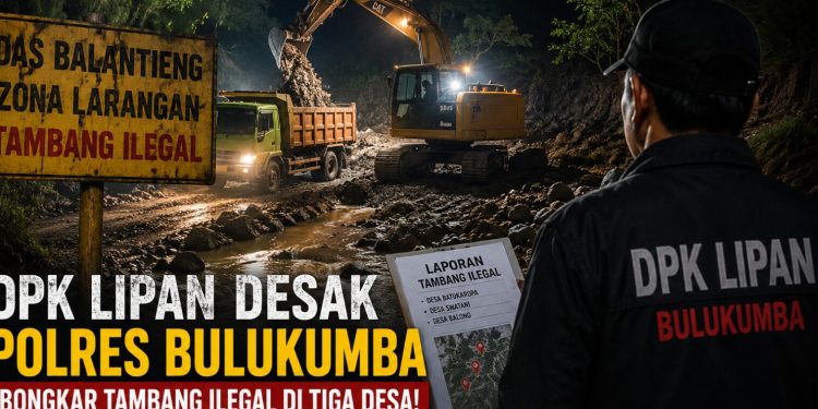 DPK LIPAN Desak Polres Bulukumba Tindak Dugaan Tambang Ilegal di Tiga Desa, Singgung Isu “Upeti
