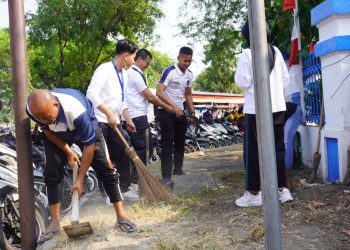 Sambut HUT RI ke 81 Rutan Pemalang Gelar Bakti Lingkungan dan Fasum