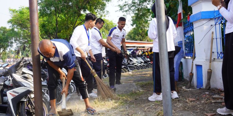 Sambut HUT RI ke 81 Rutan Pemalang Gelar Bakti Lingkungan dan Fasum
