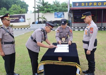 Polres Labuhanbatu Gelar Sertijab Kasiwas, Kompol Sutyono Digantikan Iptu Fajar Sidik