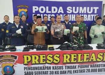 Polres Labuhanbatu Gagalkan Pengiriman 30 Kg Sabu dan 20.000 Ekstasi, Satu Kurir Diciduk