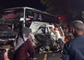 Bus Scania Putra Pelangi Tabrak Pikap di Bireuen, Dua Orang Tewas