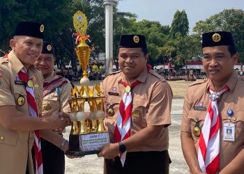 Upacara Bendera Hari Pramuka Ke -65 Tingkat Kwartir Cabang Diikuti Rutan Pemalang