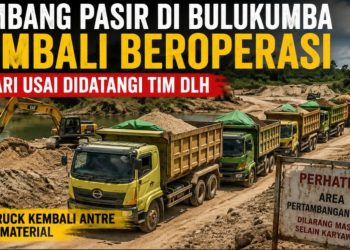 Miris! Sehari Usai DLHK Sidak dan Beri Peringatan , Tambang Pasir di Mampua Bulukumba Kembali Aktif Beroperasi