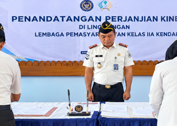 Lapas Kendal Teguhkan Komitmen Kinerja Seluruh Struktural  Tanda Tangani Perjanjian Kinerja 2026