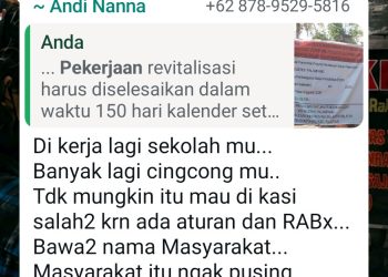 Ramai Berita Soroti Proyek Revitalisasi SDN 81 Palampang, Muncul Komentar WA Sebut LSM “Pemburu Ampao”