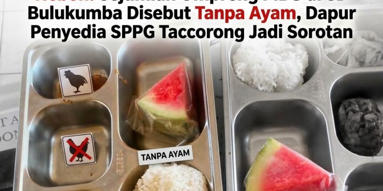 Heboh! Sejumlah Ompreng MBG di SD Bulukumba Disebut Tanpa Ayam, Dapur Penyedia SPPG Taccorong Jadi Sorotan