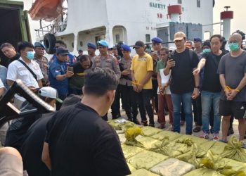 Tanker Global 168 Disergap di Belawan, 2 Ton Sabu dan 8 Tersangka Diamankan