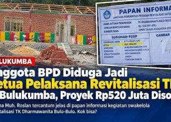 Anggota BPD Diduga Jadi Ketua P2SP Revitalisasi TK di Bulukumba, Proyek Rp 520 Juta Disorot