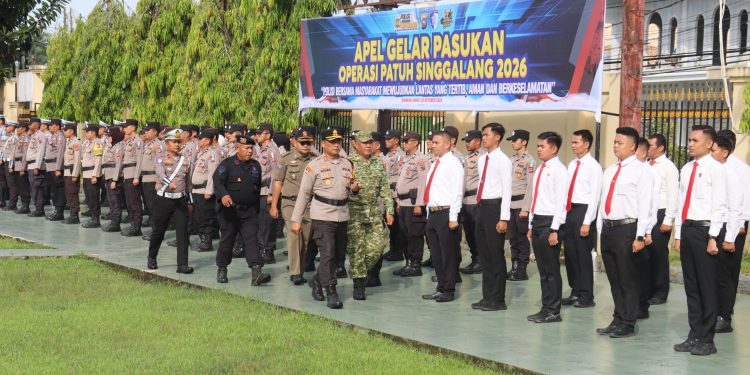 Polres Pasaman Barat Gelar Apel Pasukan Operasi Patuh Singgalang 2026