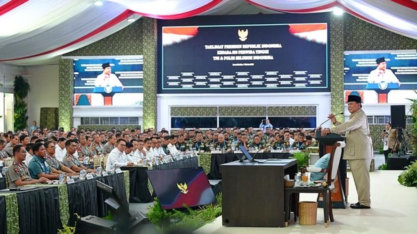Prabowo Ungkap Alasan Kumpulkan 800 Perwira Tinggi TNI dan Polri di Istana